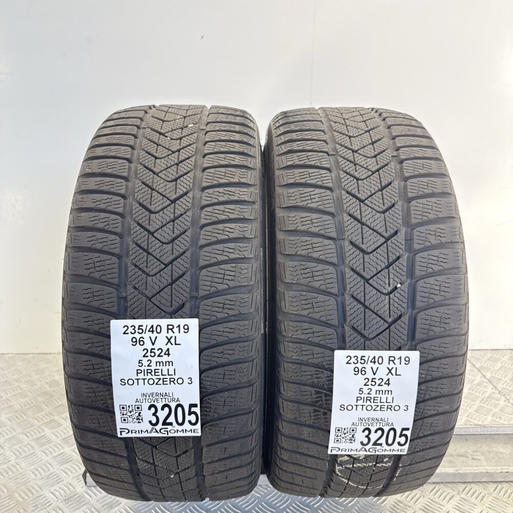 Gomme Usate 235 40 R19 XL 96V PIRELLI SOTTOZERO 3 74% Invernali - immagine 4