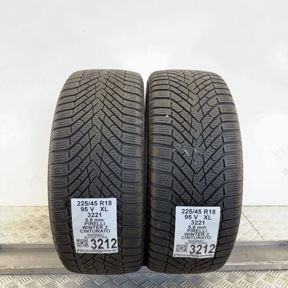 Gomme Usate 225 45 R18 XL 95V Pirelli Winter 2 Cinturato 83% Invernali