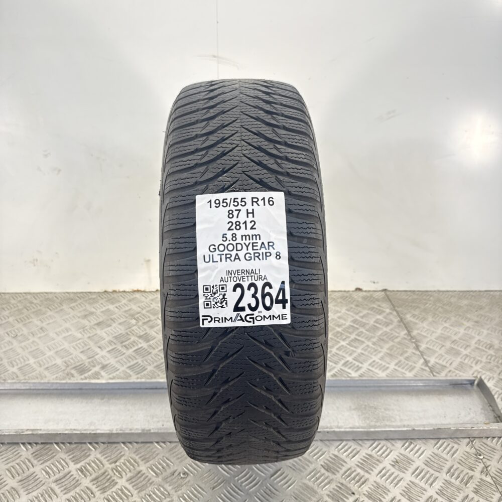 Gomma Usata 195 55 R16 87H Goodyear Ultra Grip 8 73% Invernale