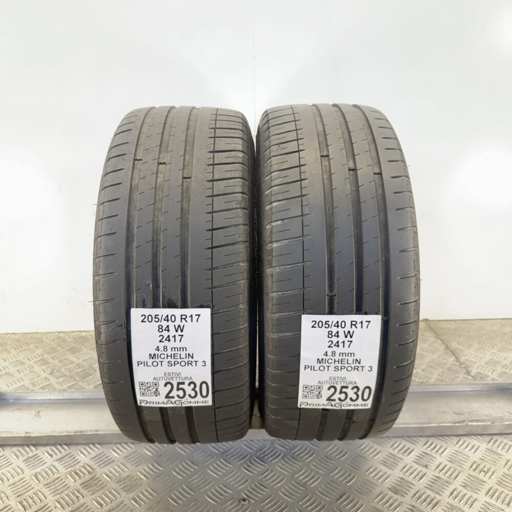 Gomme Usate 205 40 R17 84W Michelin Pilot Sport 3 Estive