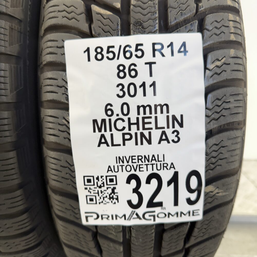 Gomme Usate 185 65 R14 86T Michelin Alpin A3 86% Invernali - immagine 3