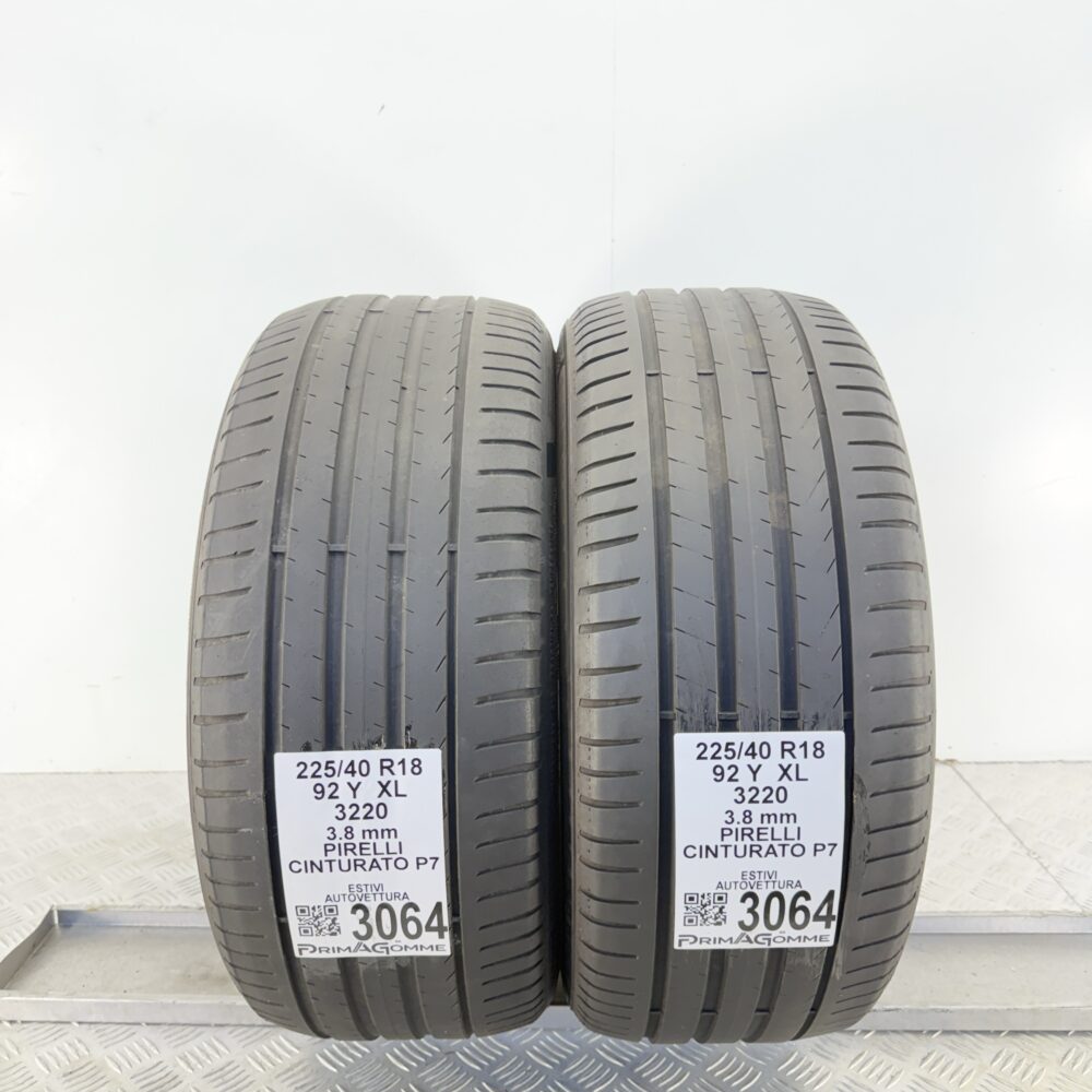 Gomme Usate 225 40 R18 XL 92Y Pirelli Cinturato P7 Estive
