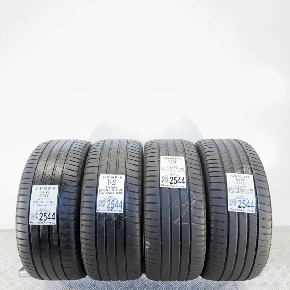 Gomme Usate 245 40 R19 94W Bridgestone Turanza T005 Estive