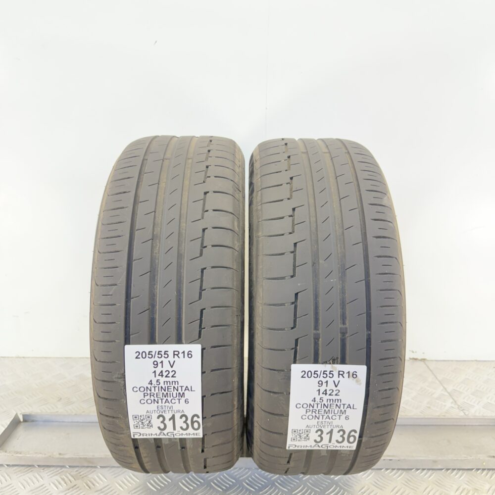 Gomme Usate 205 55 R16 91V Continental Premium Contact 6 Estive