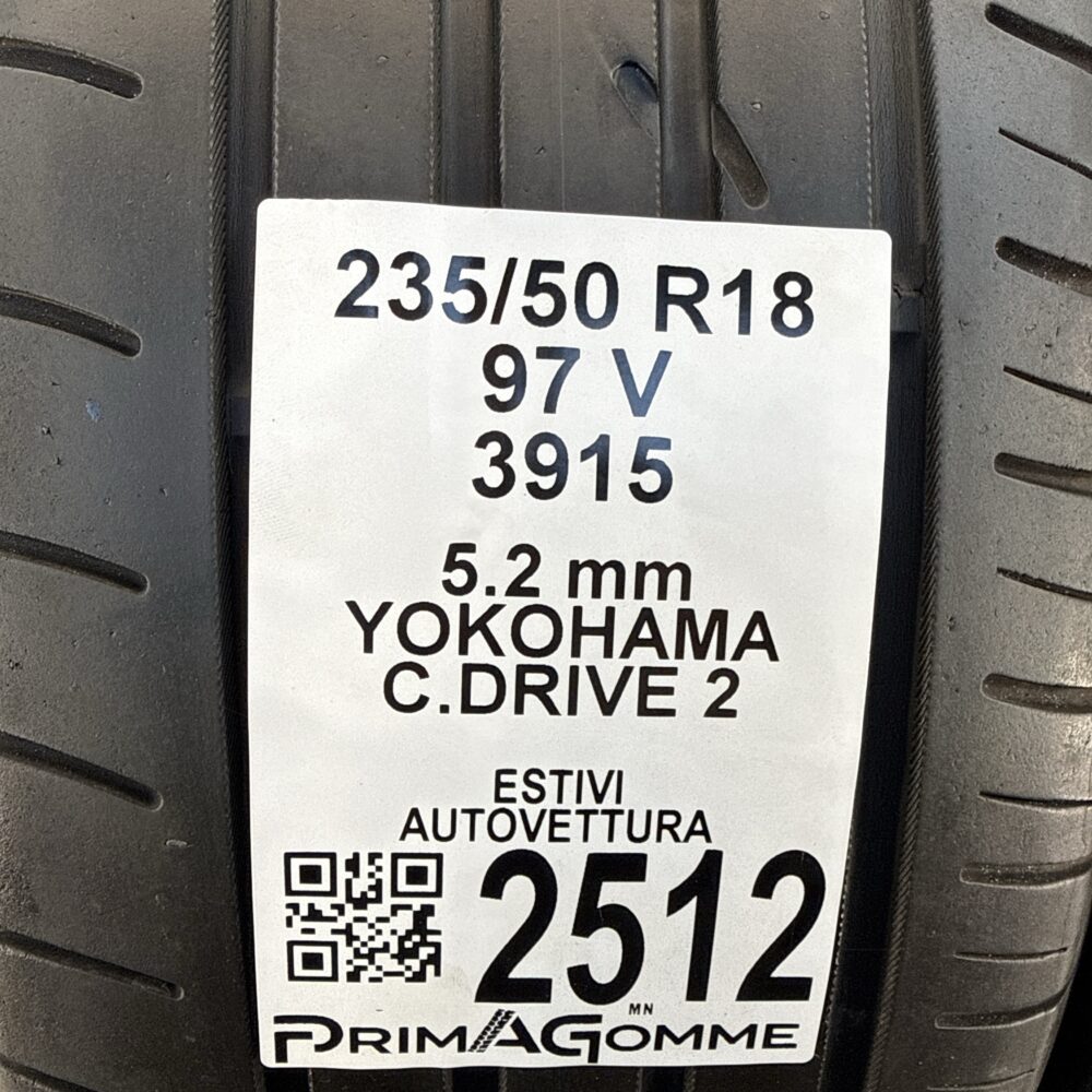 Gomme Usate 235 50 R18 97V YOKOHAMA C.DRIVE 2 74% Estive - immagine 3