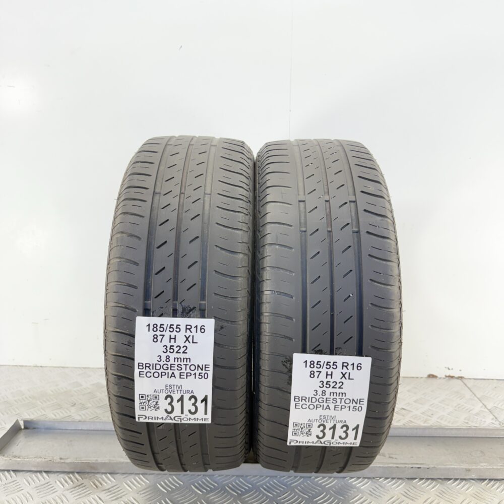 Gomme Usate 185 55 R16 XL 87H Bridgestone Ecopia EP150 Estive