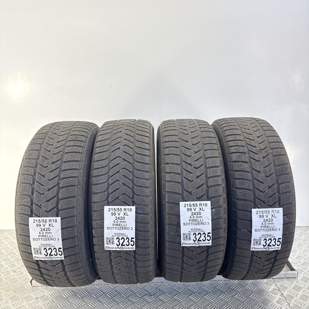 Gomme Usate 215 55 R18 XL 99V Pirelli Sottozero 3 Invernali