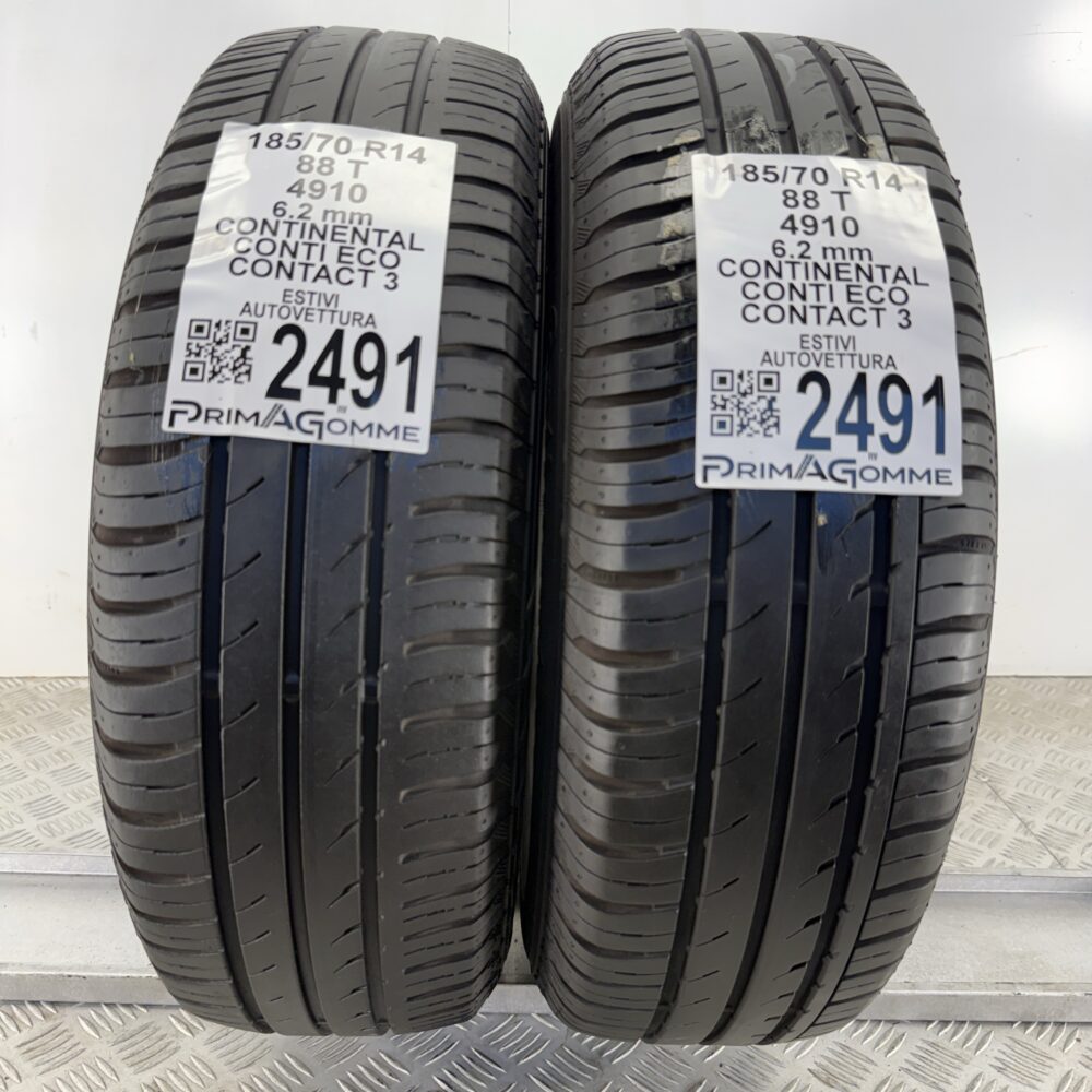 Gomme Usate 185 70 R14 88T Continental Conti Eco Contact 3 89% Estive - immagine 4