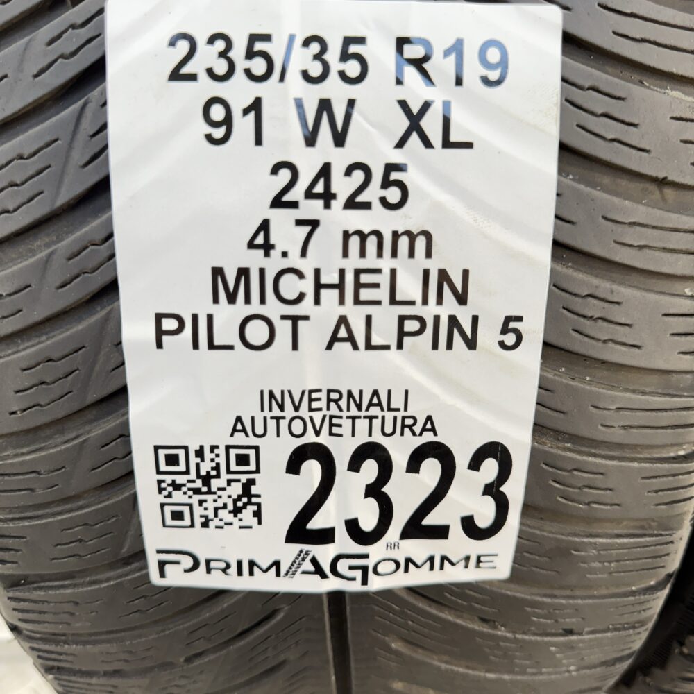 Gomme Usate 235 35 R19 XL 91W Michelin Pilot Alpin 5 Invernali - immagine 3