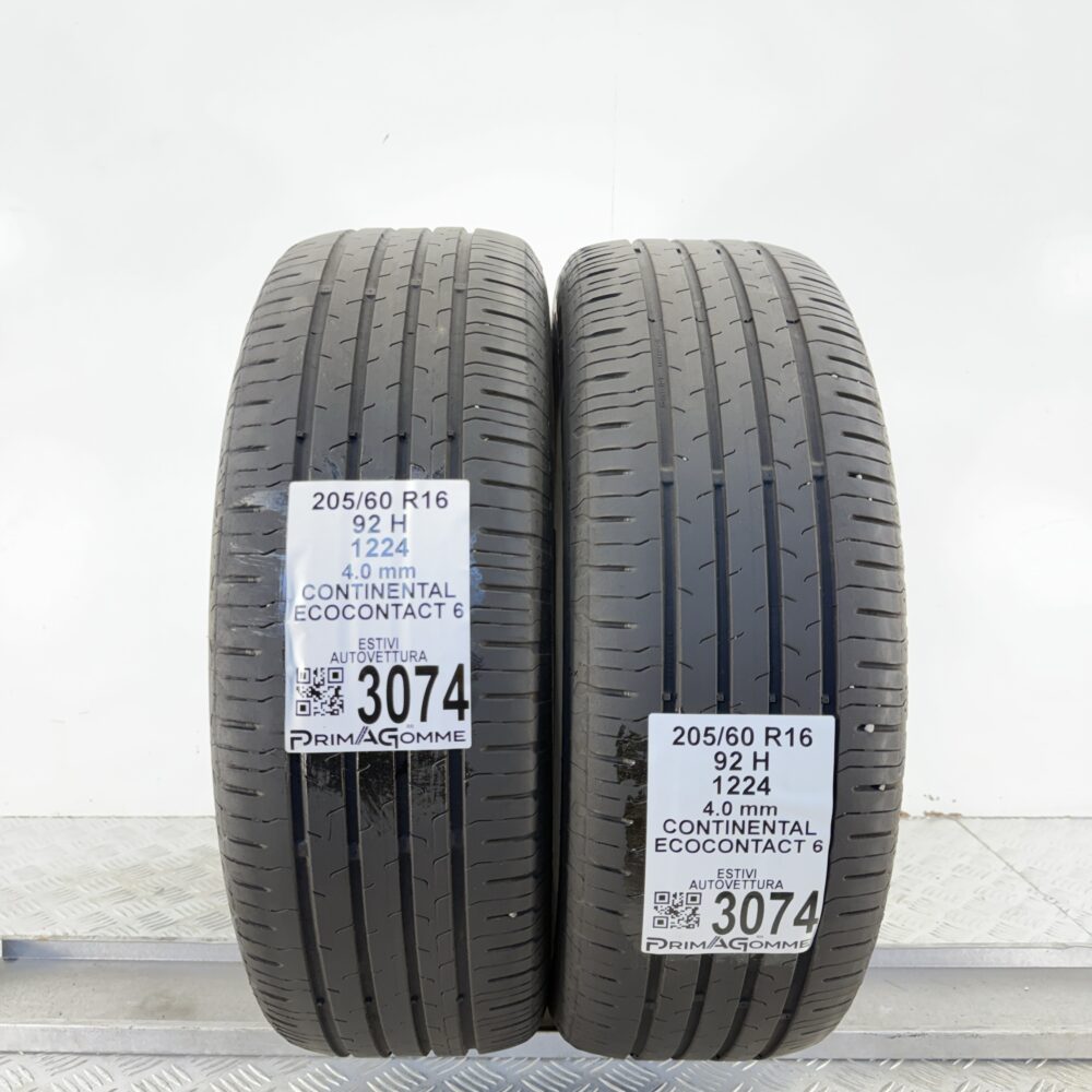 Gomme Usate 205 60 R16 92H Continental EcoContact 6 Estive