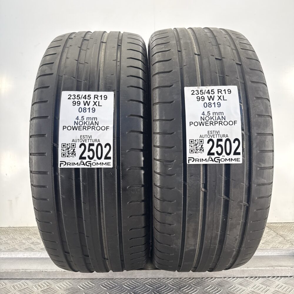 Gomme Usate 235 45 R19 XL 99W Nokian Powerproof Estive