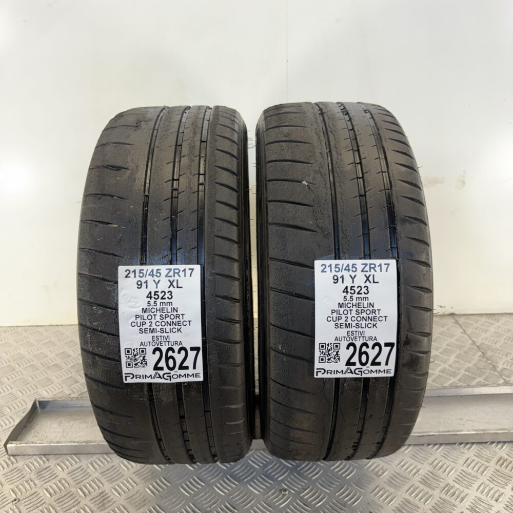 Gomme Usate 215 45 ZR17 XL 91Y Michelin Pilot Sport Cup 2 Semi/Slick Estive