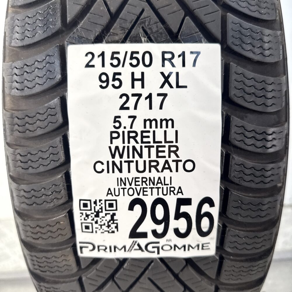 Gomma Usata 215 50 R17 XL 95H PIRELLI Winter Cinturato 71% Invernale - immagine 3