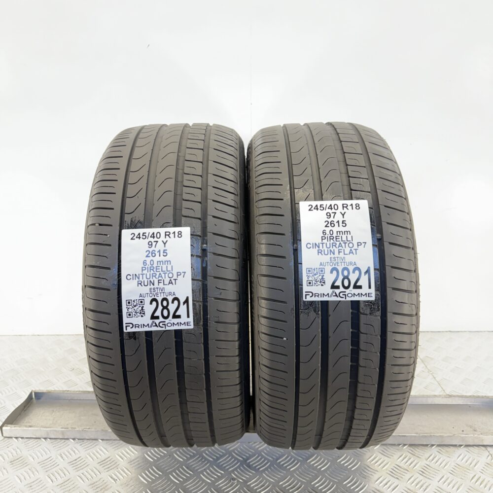 Gomme Usate 245 40 R18 97Y Pirelli Cinturato P7 Run Flat RunFlat 86% Estive