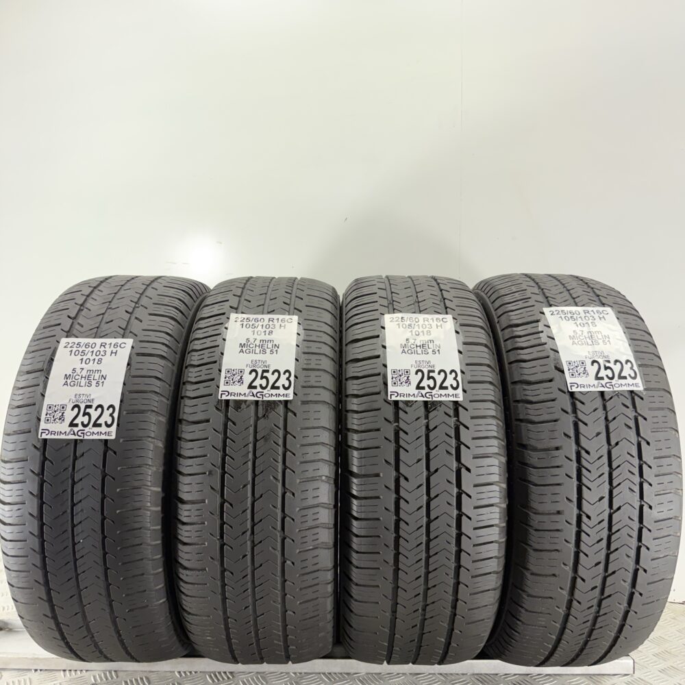 Gomme Usate 225 60 R16C 105/103H Michelin Agilis 51 Estive