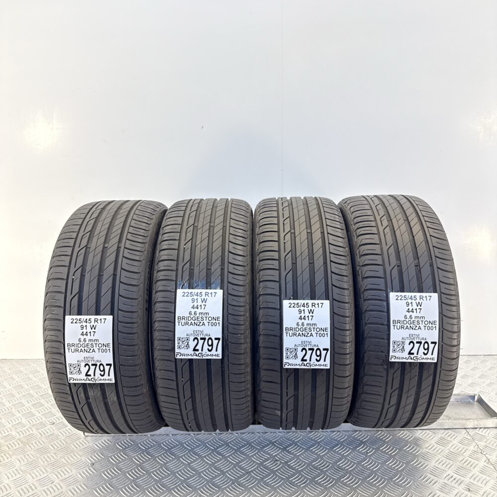 Gomme Usate 225 45 R17 91W Bridgestone Turanza T001 94% Estive