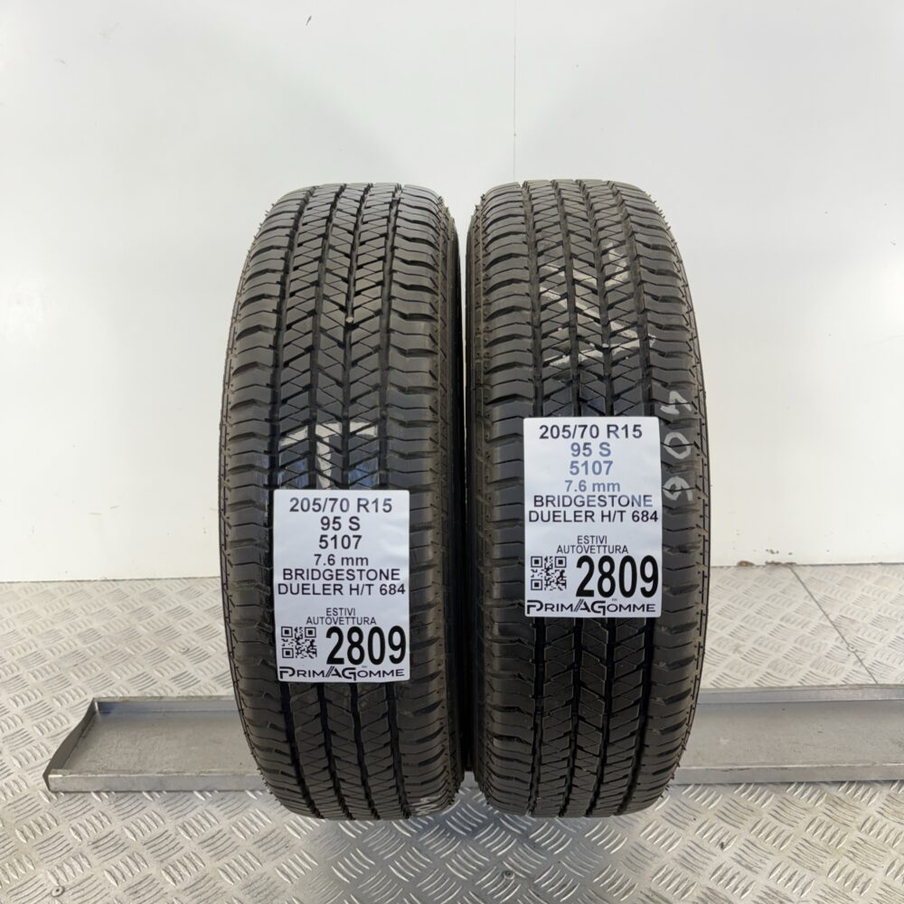 Gomme Usate 205 70 R15 95S Bridgestone Dueler H/T 684 100% Estive