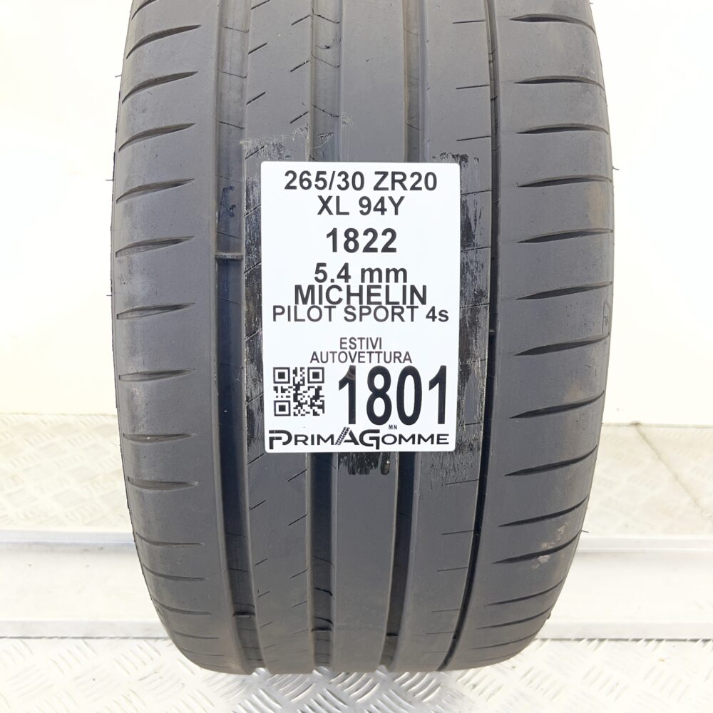 Pneumatico Usato 265 30 ZR20 XL 94Y MICHELIN Pilot Sport 4S 77% Estivo - immagine 3