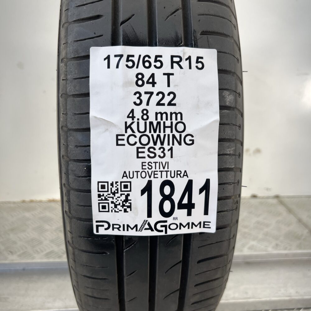 Pneumatico Usato 175 65 R15 84T KUMHO Ecowing ES31 Estivo - immagine 3