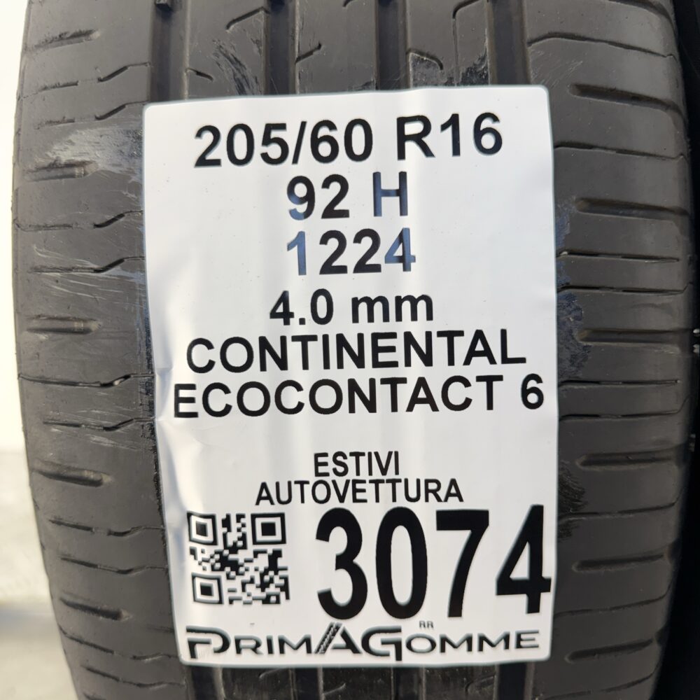 Gomme Usate 205 60 R16 92H Continental EcoContact 6 Estive - immagine 3