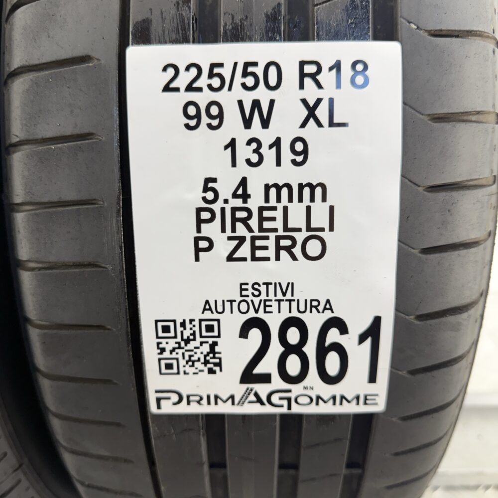 Gomme Usate 225 50 R18 XL 99W Pirelli P Zero 77% Estive - immagine 3