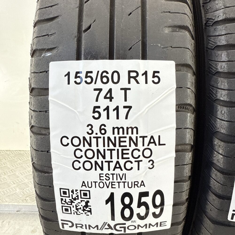Gomme Usate 155 60 R15 74T Continental ContiEcoContact 3 Estive - immagine 3
