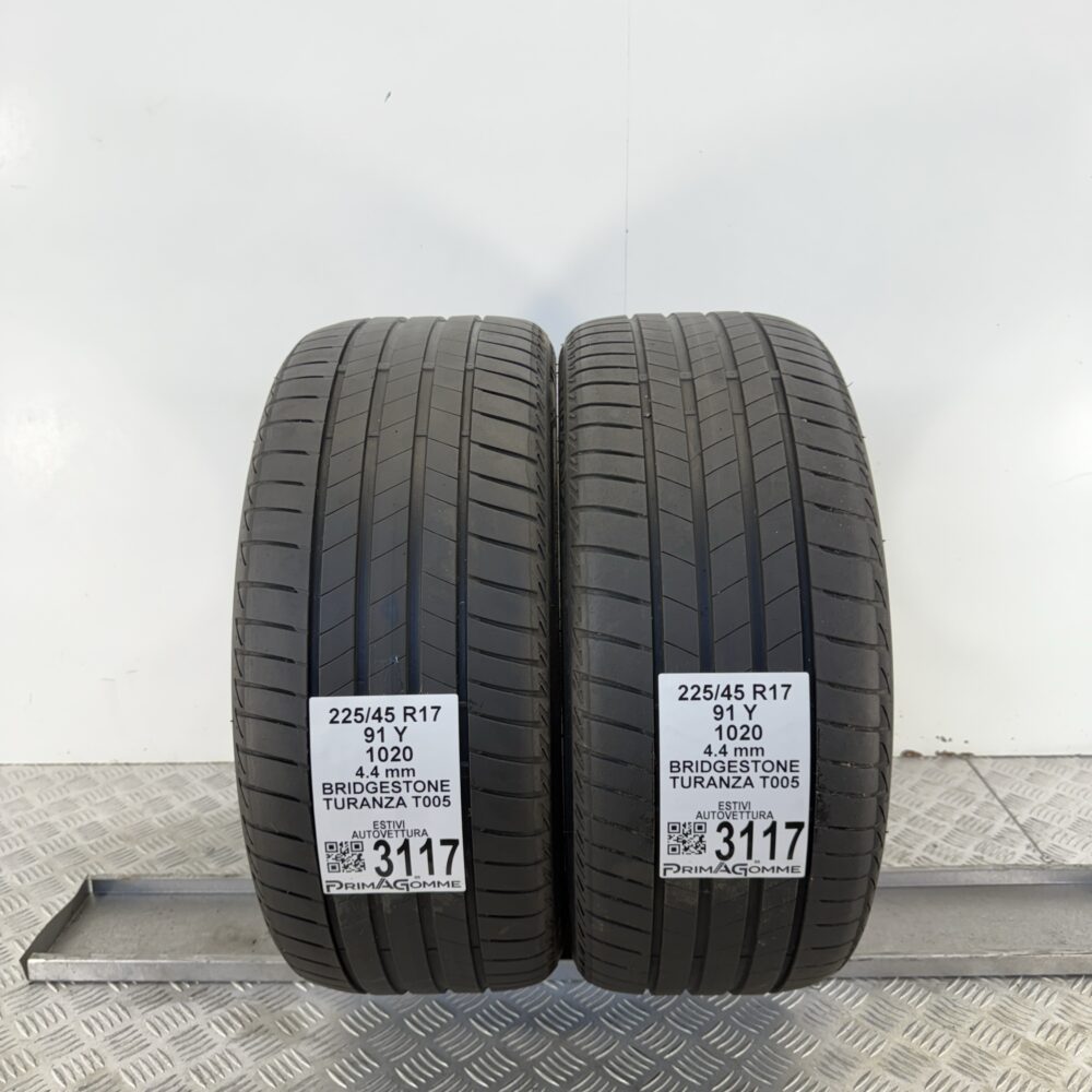 Gomme Usate 225 45 R17 91Y Bridgestone Turanza T005 Estive