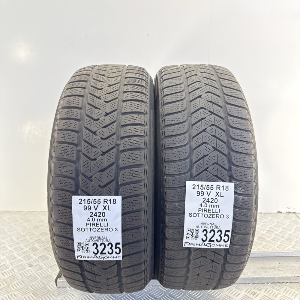 Gomme Usate 215 55 R18 XL 99V Pirelli Sottozero 3 Invernali - immagine 4