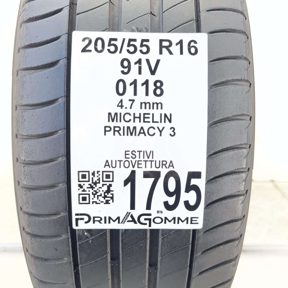 Pneumatico Usato 205 55 R16 91V Michelin Primacy 3 Estivo - immagine 3