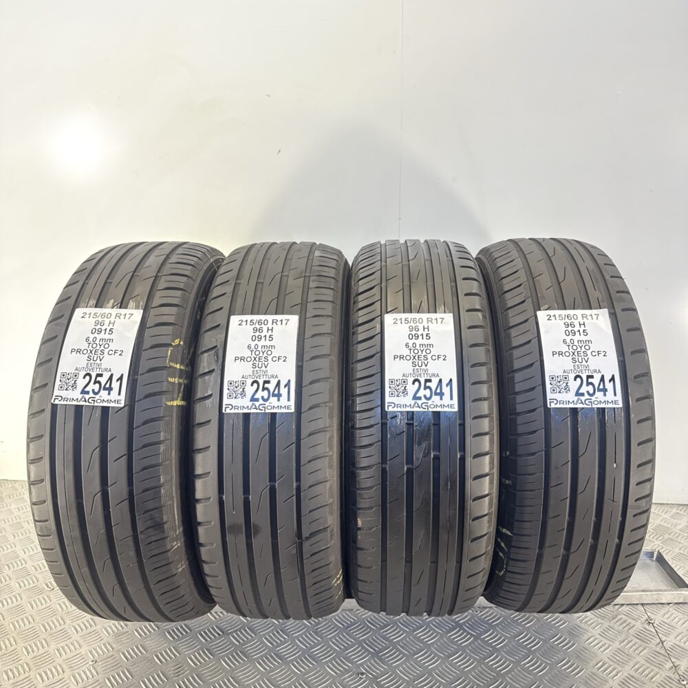 Gomme Usate 215 60 R17 96H Toyo Proxes CF2 SUV 86% Estive