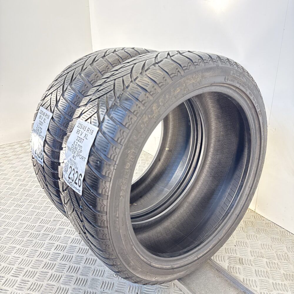 Gomme Usate 225 45 R18 XL 95V Dunlop Winter Sport M3 89% Invernali - immagine 10