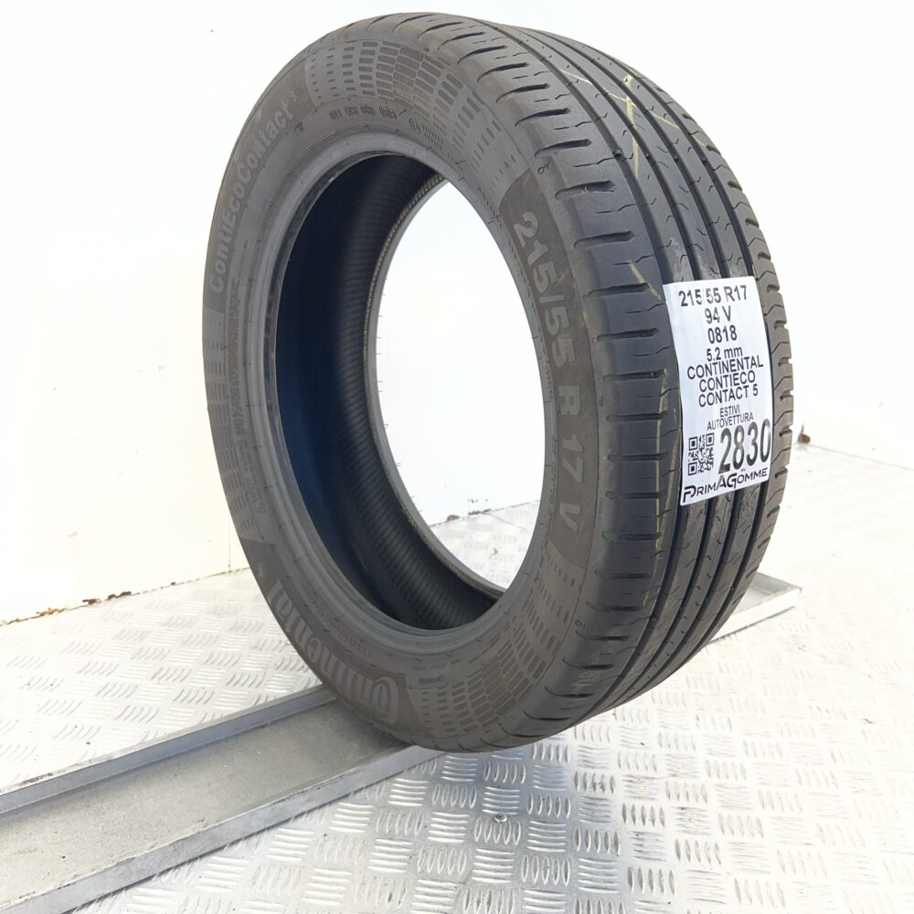 Gomma Usata 215 55 R17 94V Continental ContiEco Contact 5 74% Estivo - immagine 4