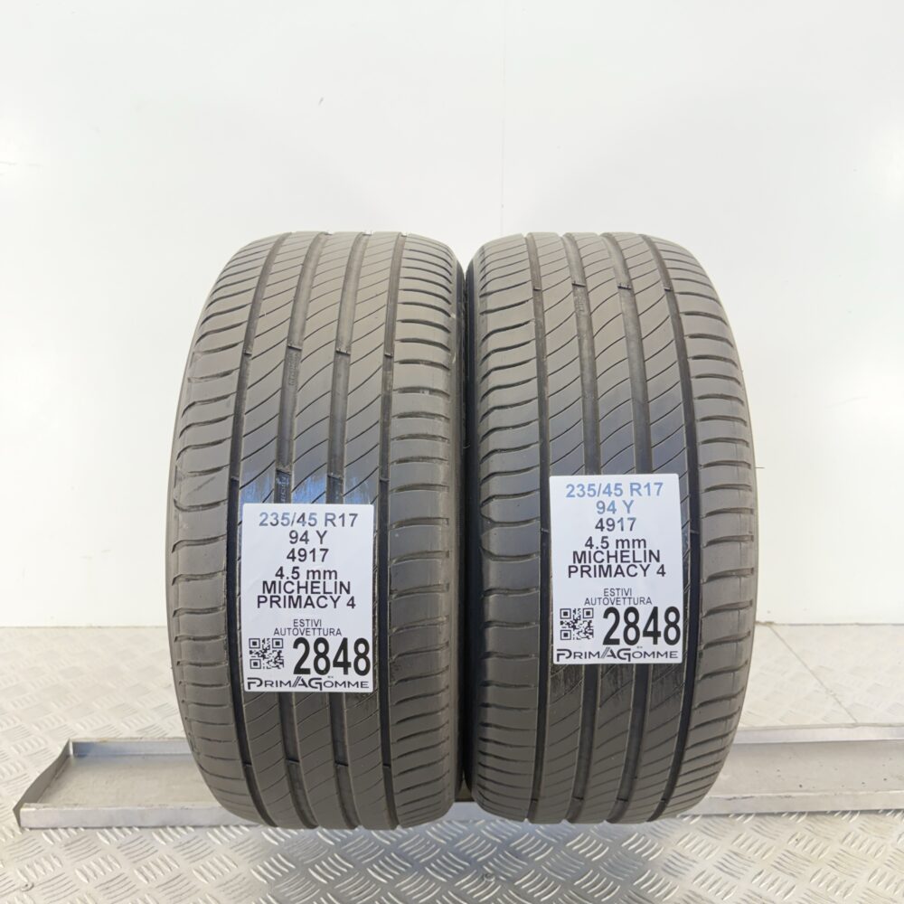 Gomme Usate 235 45 R17 94Y MICHELIN PRIMACY 4 Estive
