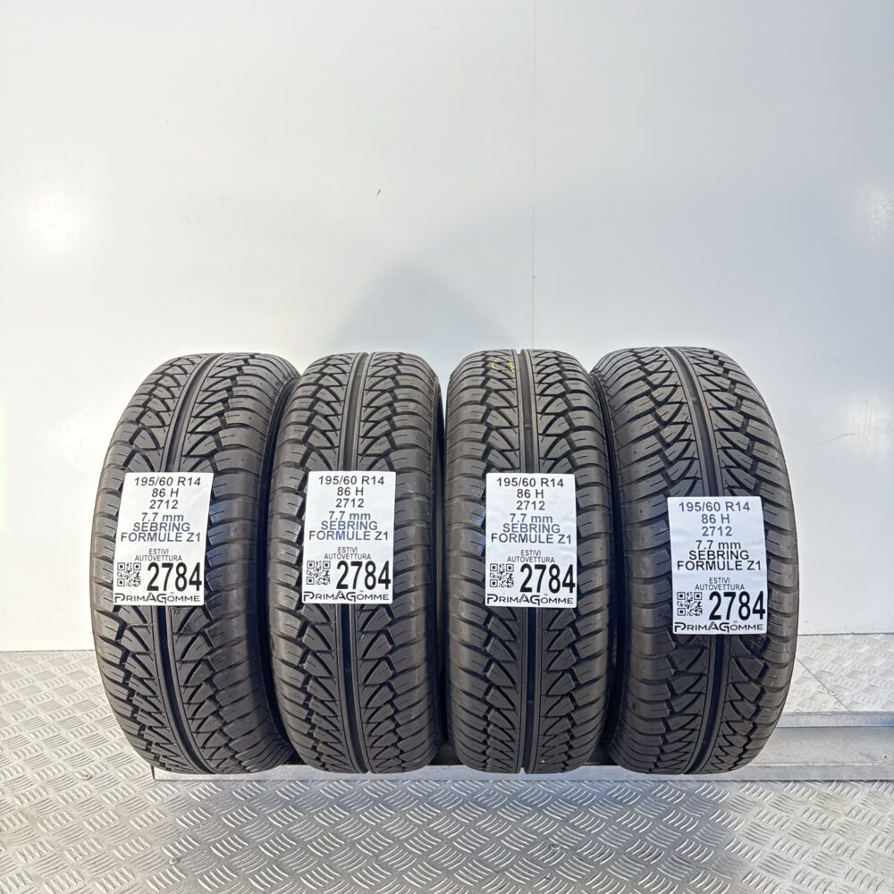 Gomme Usate 195 60 R14 86H Sebring Formule Z1 100% Estive