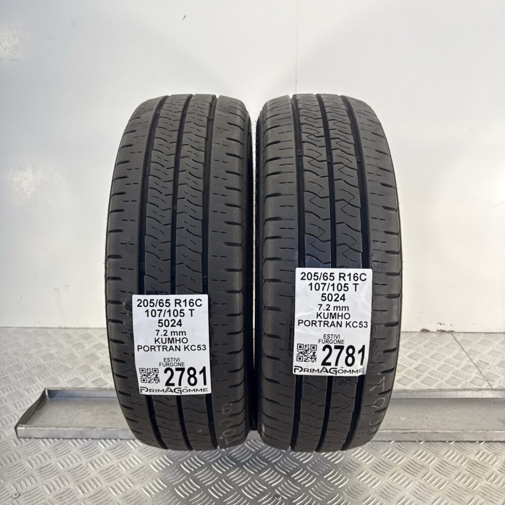 Gomme Usate 205 65 R16C 107/105T Kumho Portran KC53 80% Estive