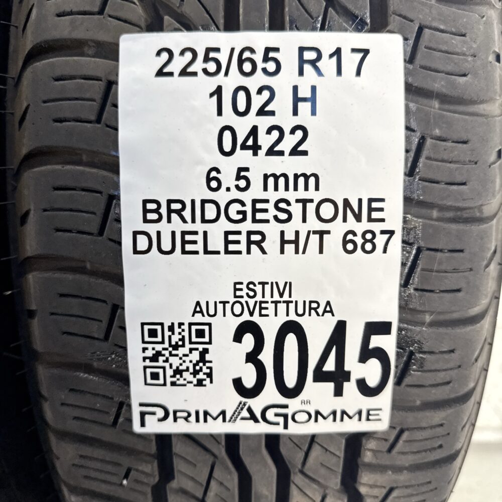Gomme Usate 225 65 R17 102H Bridgestone Dueler H/T 687 93% Estive - immagine 3