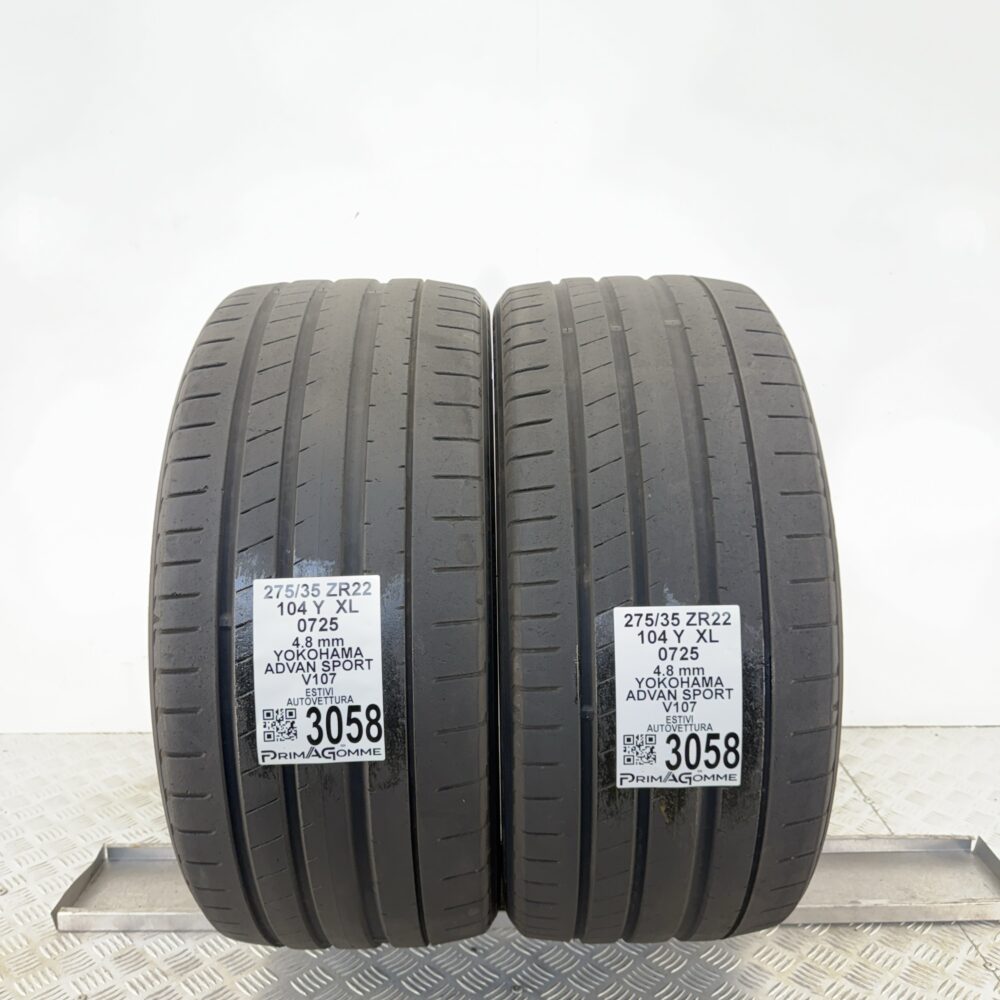 Gomme Usate 275 35 ZR22 XL 104Y Yokohama Advan Sport V107 Estive