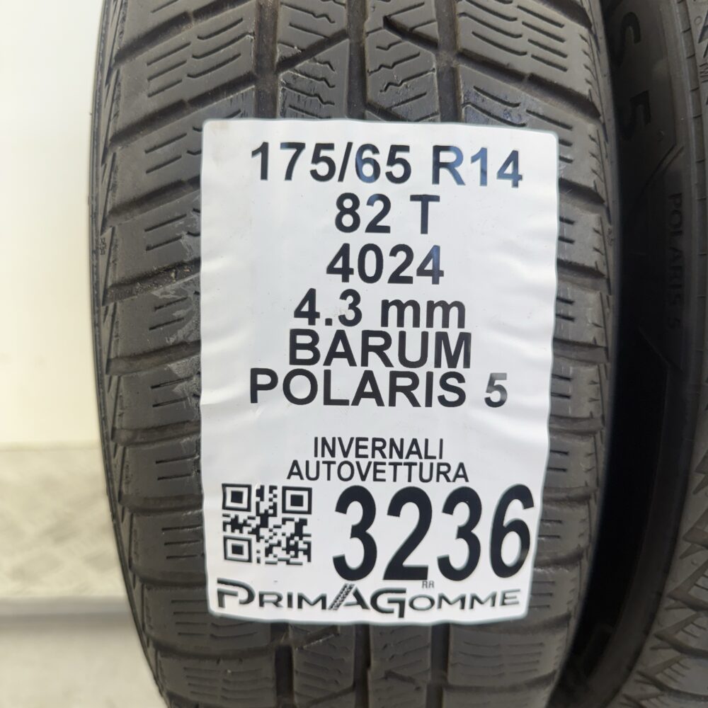 Gomme Usate 175 65 R14 82T BARUM POLARIS 5 Invernali - immagine 3
