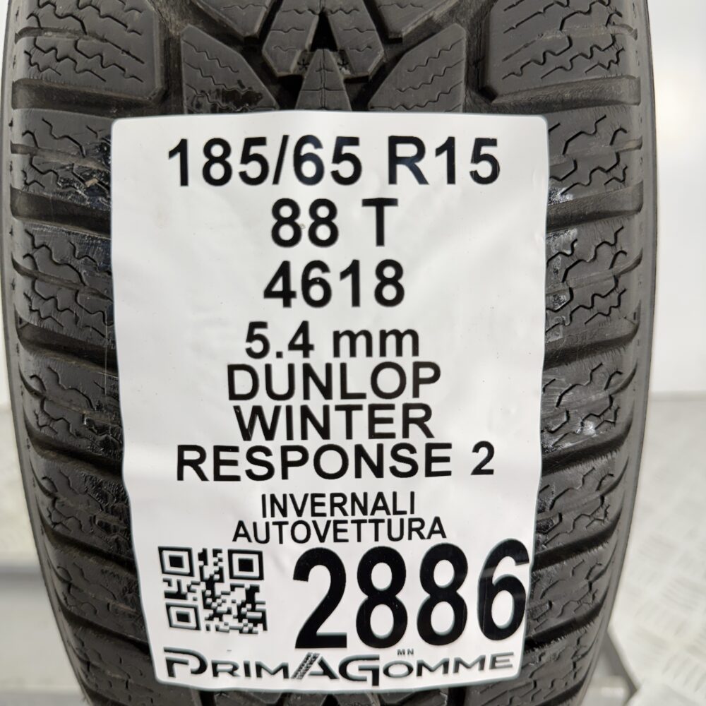 Gomma Usata 185 65 R15 88T Dunlop Winter Response 2 Invernale - immagine 3