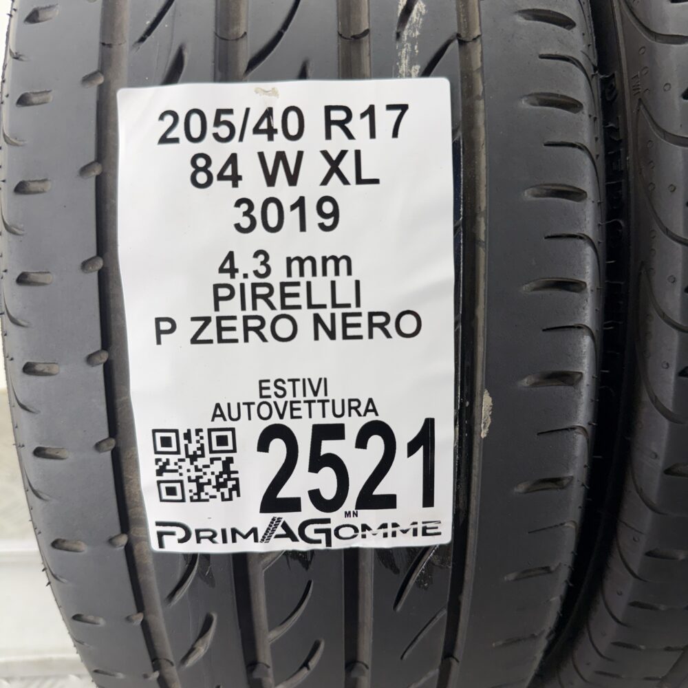 Gomme Usate 205 40 R17 XL 84W Pirelli P Zero Nero Estive - immagine 3