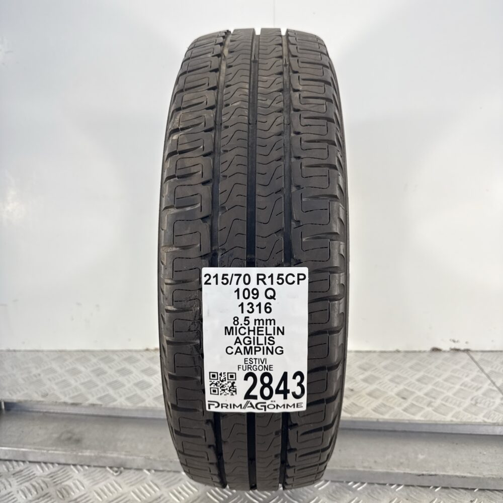 Gomma Usata 215 70 R15C 109Q Michelin Agilis Camping CP 94% Estivo