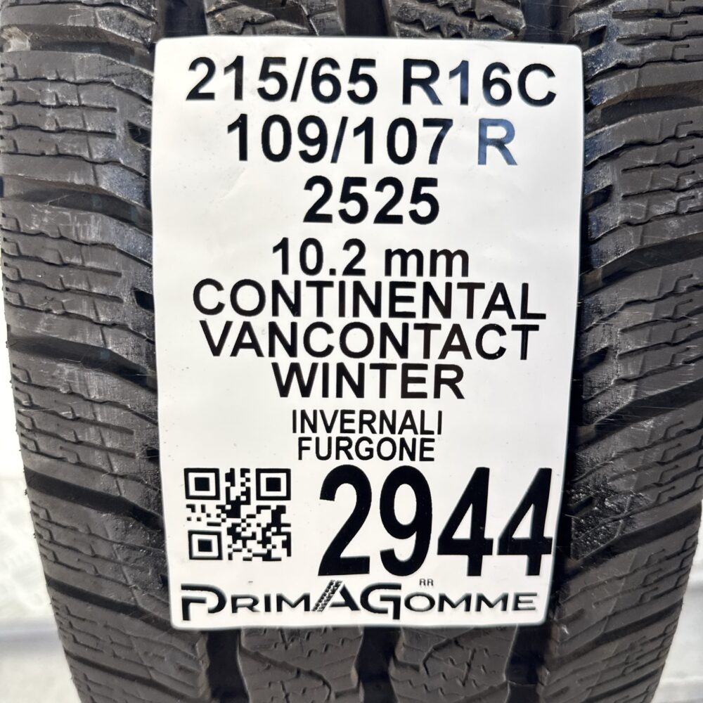 Gomma Usata 215 65 R16C 109/107R Continental VanContact Winter 95% Invernale - immagine 3
