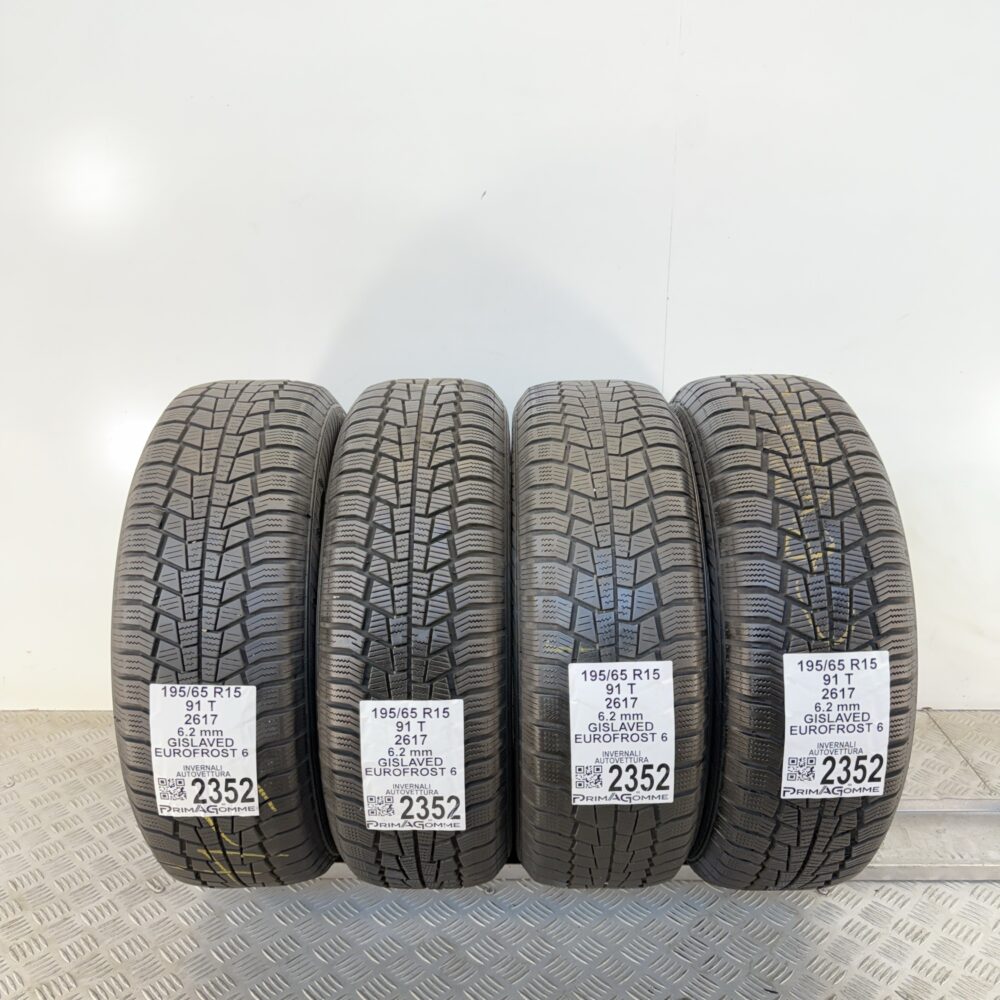 Gomme Usate 195 65 R15 91T Gislaved Eurofrost 6 78% Invernali