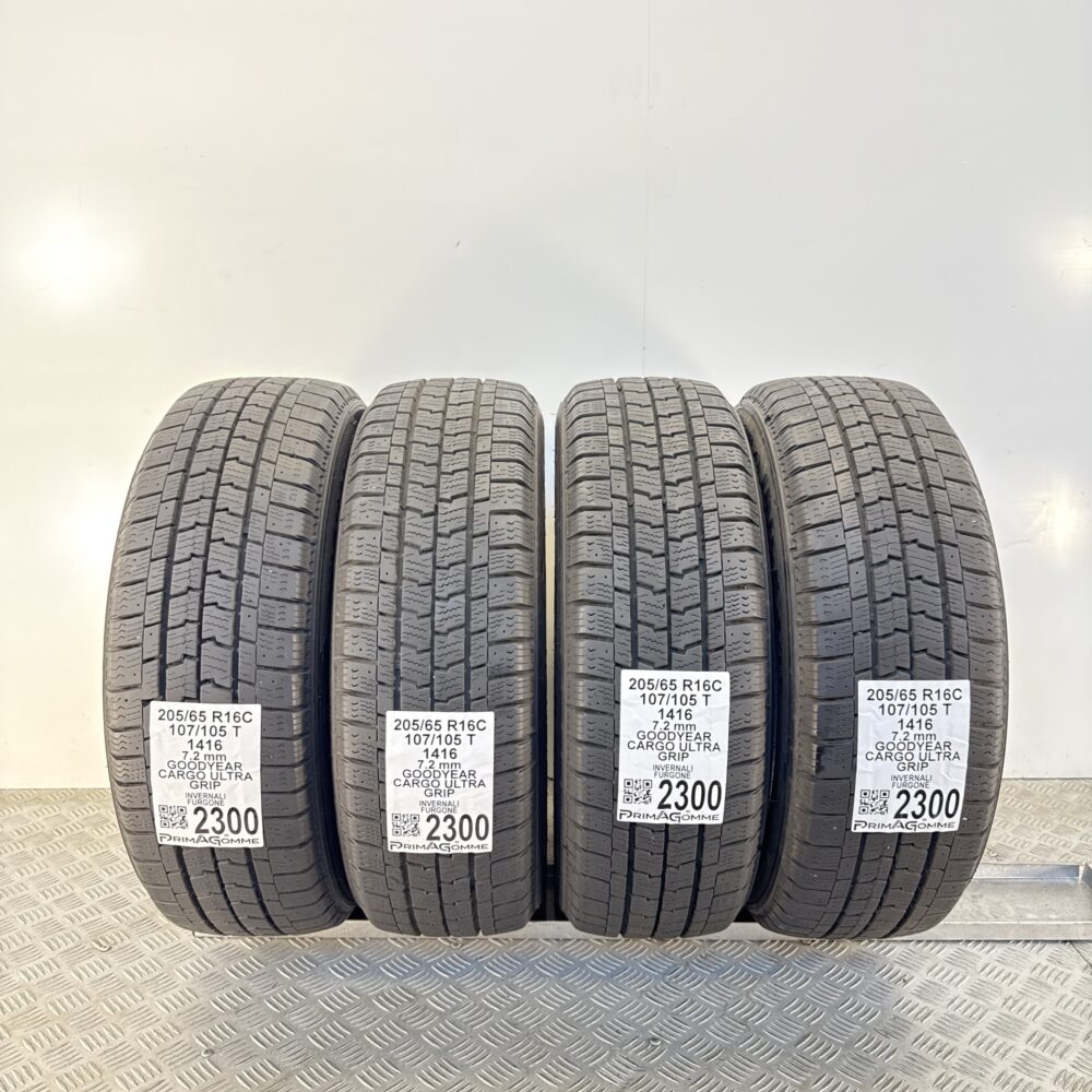 Gomme Usate 205 65 R16C 107/105T Goodyear Cargo Ultra Grip 80% Invernali