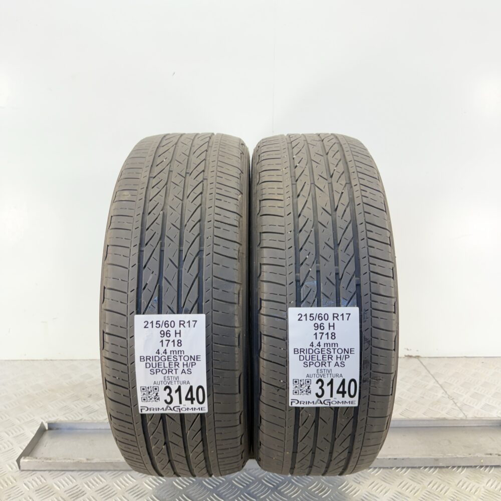Gomme Usate 215 60 R17 96H Bridgestone Dueler H/P Sport AS Estive