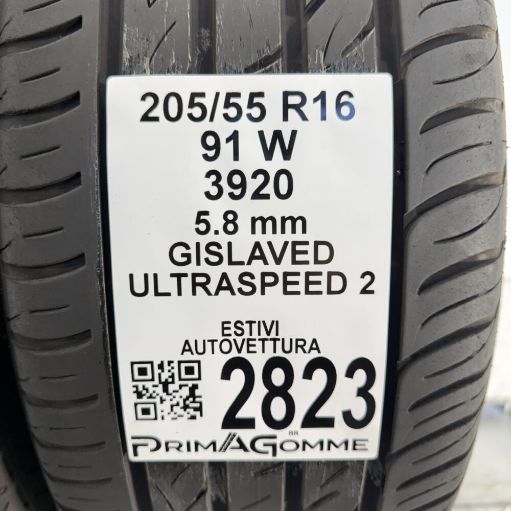 Gomme Usate 205 55 R16 91W Gislaved Ultraspeed 2 83% Estive - immagine 3