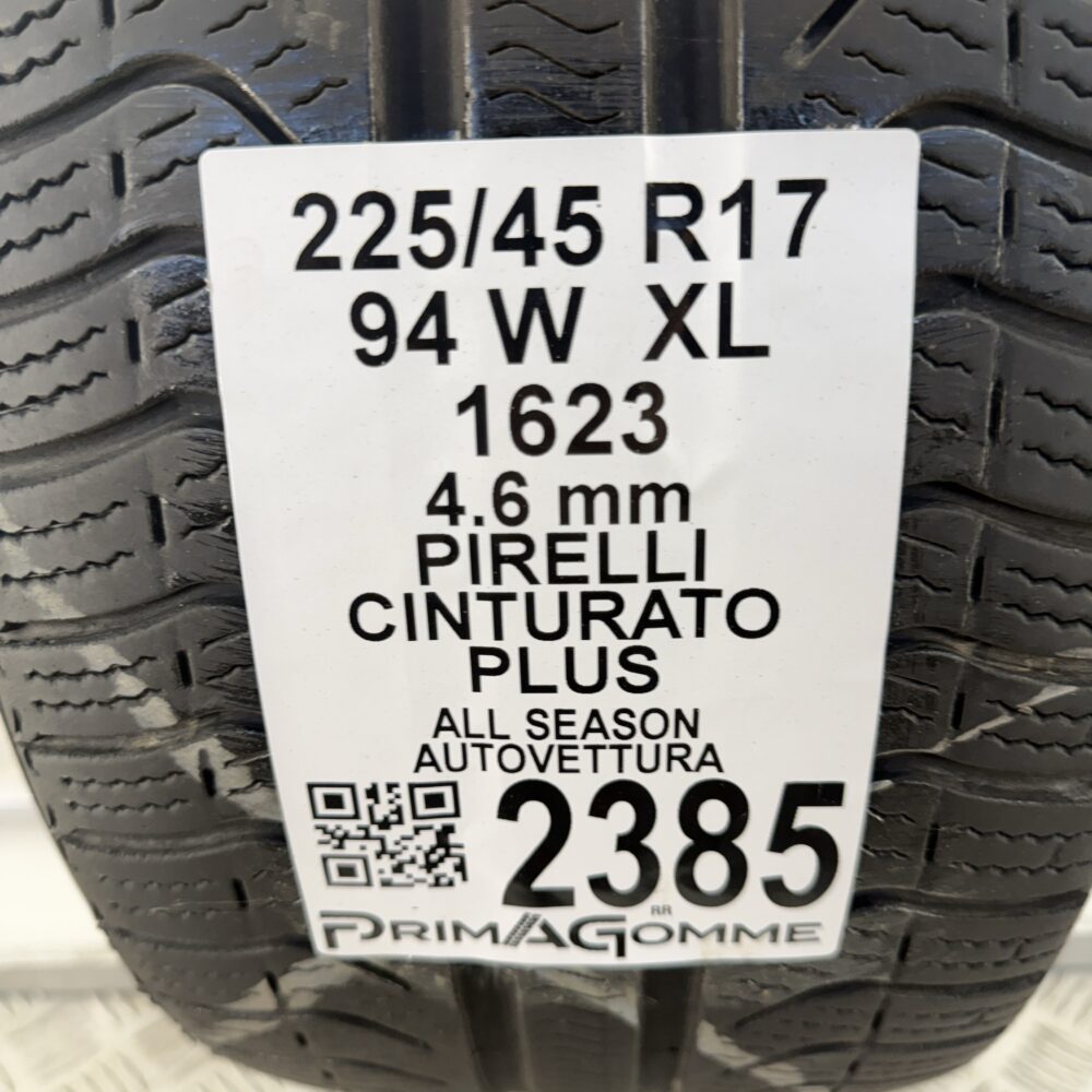 Gomma Usata 225 45 R17 XL 94W Pirelli Cinturato Plus 4 Stagioni - immagine 3