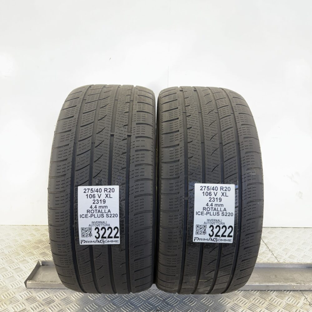 Gomme Usate 275 40 R20 XL 106V Rotalla Ice-Plus S220 Invernali