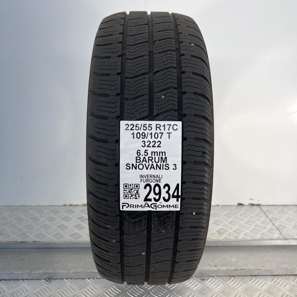 Gomma Usata 225 55 R17C 109/107T BARUM Snovanis 3 72% Invernale
