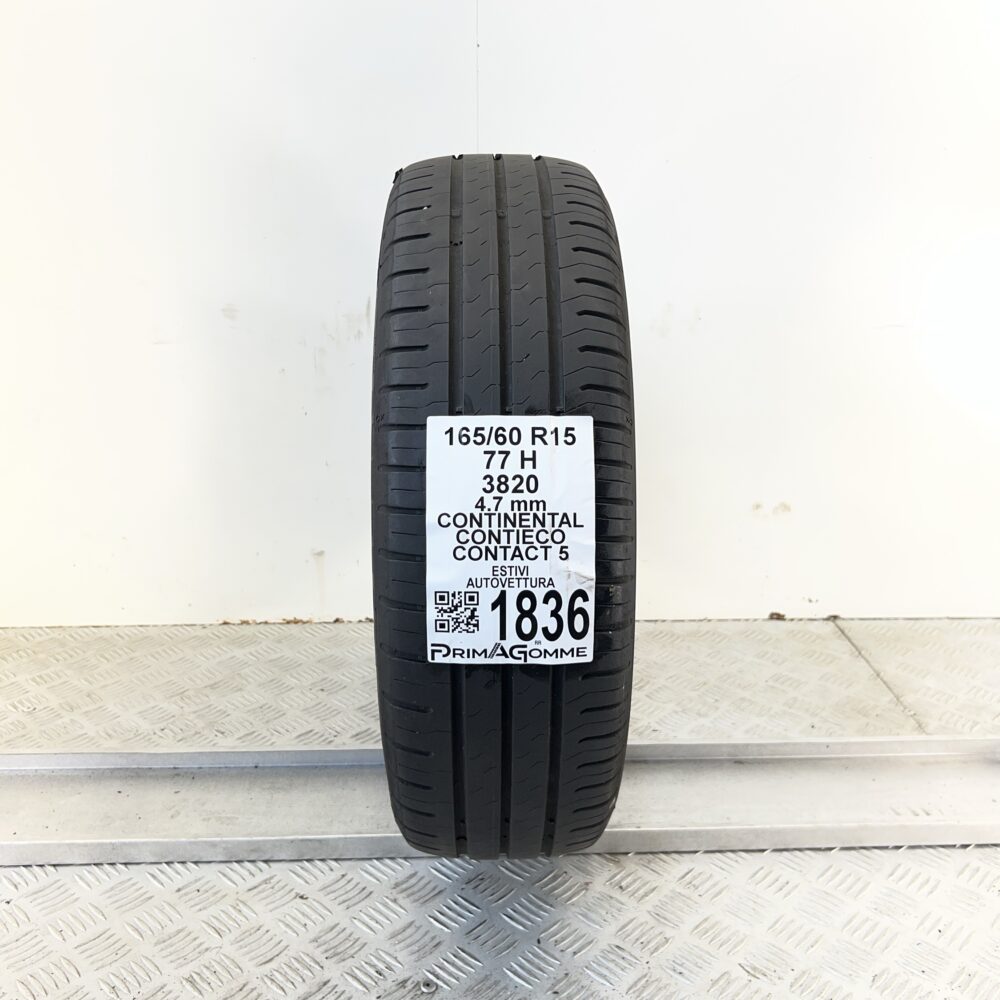 Pneumatico Usato 165 60 R15 77H CONTINENTAL ContiEcoContact 5 Estivo